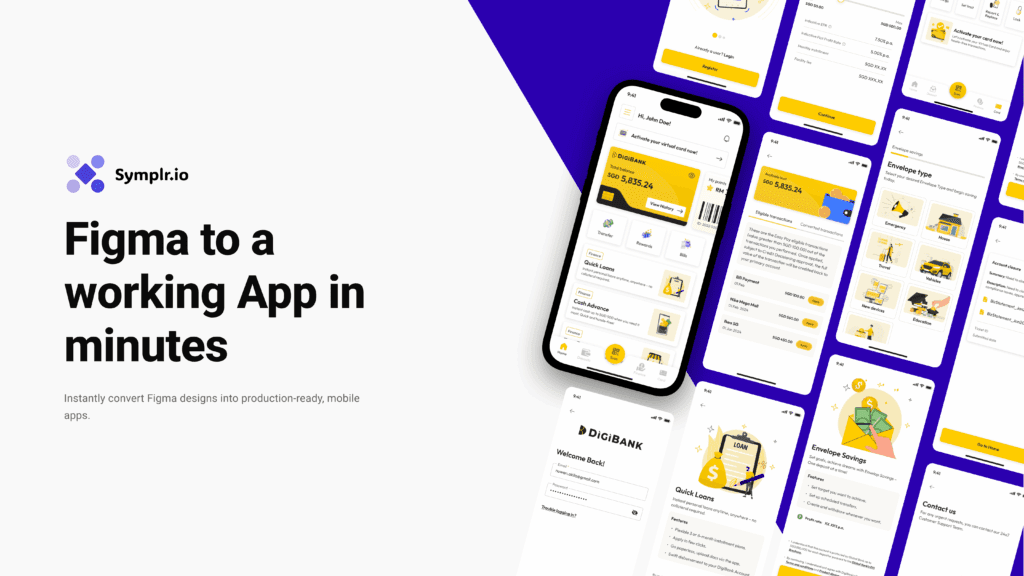 build low code mobile app from Figma design