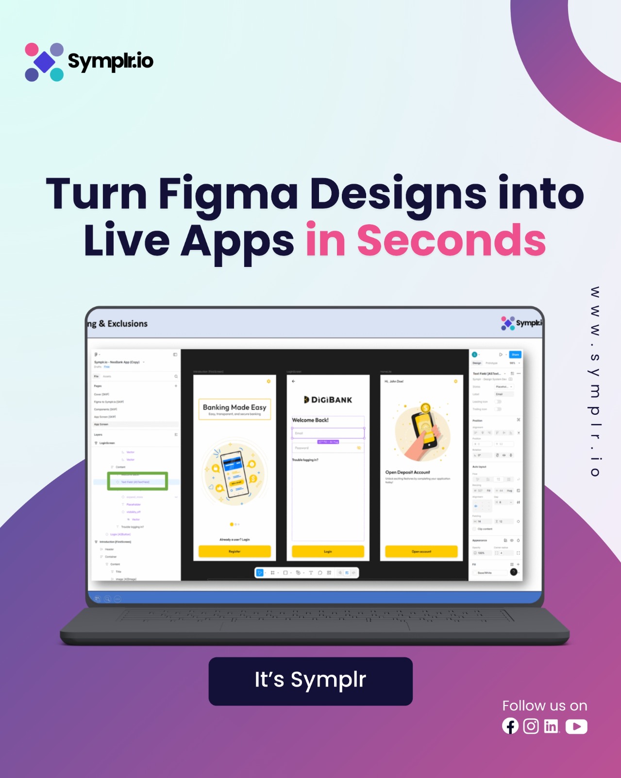 How to import a Figma design into Symplr.io and instantly generate an App